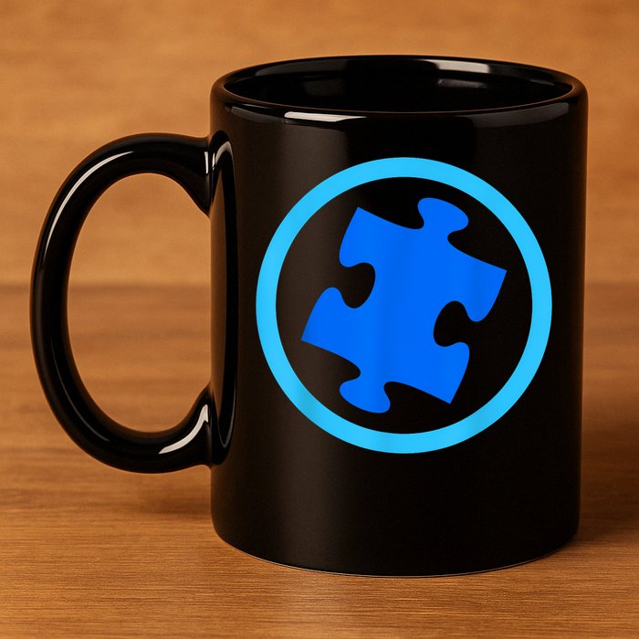 Blue Autism Puzzle for Autism Awareness 11oz C Handle Ceramic Mug