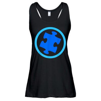 Blue Autism Puzzle for Autism Awareness Ladies Essential Flowy Tank
