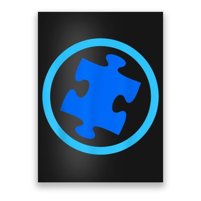 Blue Autism Puzzle for Autism Awareness Poster