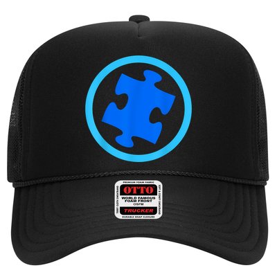 Blue Autism Puzzle for Autism Awareness Trucker Hat