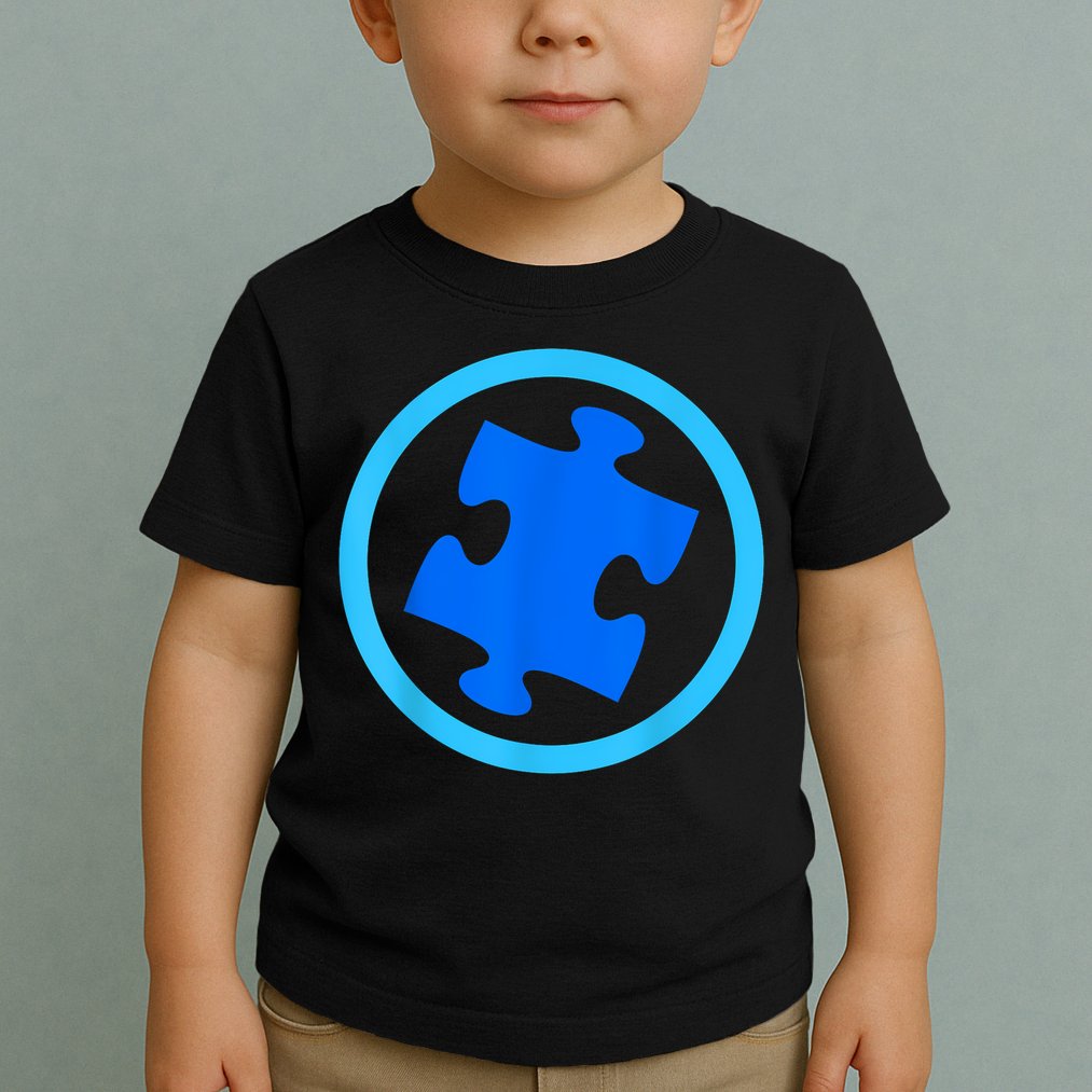 Blue Autism Puzzle for Autism Awareness Toddler T-Shirt