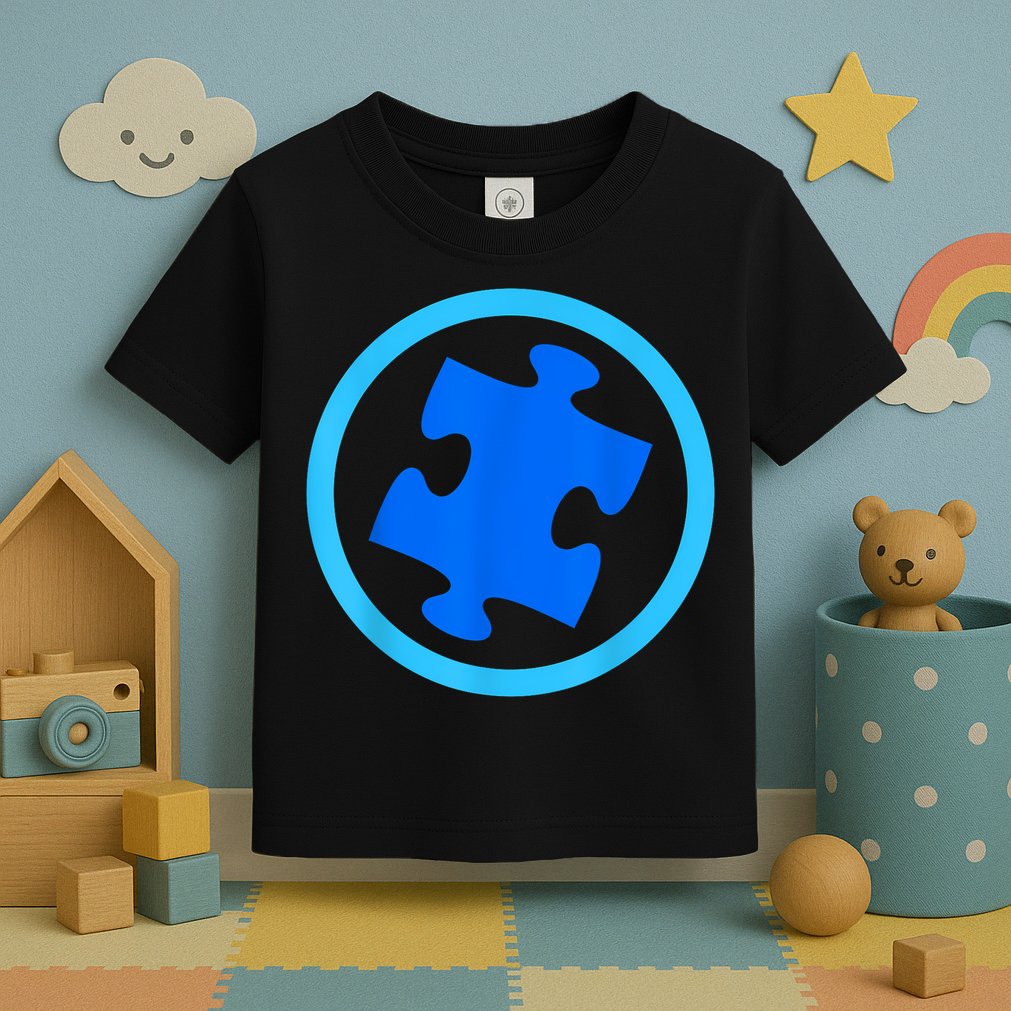 Blue Autism Puzzle for Autism Awareness Toddler T-Shirt