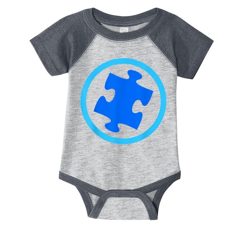 Blue Autism Puzzle for Autism Awareness Infant Baby Jersey Bodysuit