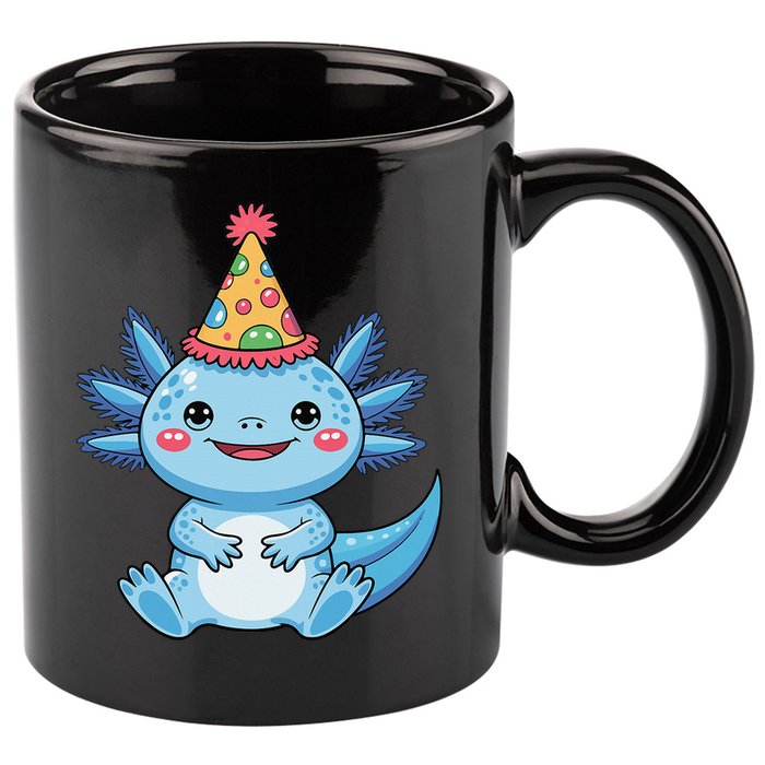 Birthday Axolotl Party Gift 11oz C Handle Ceramic Mug