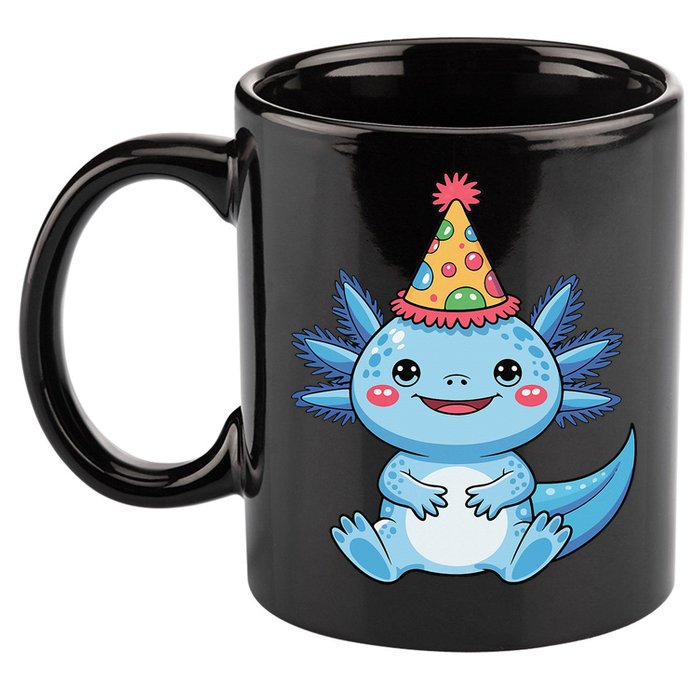 Birthday Axolotl Party Gift 11oz C Handle Ceramic Mug