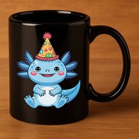 Birthday Axolotl Party Gift 11oz C Handle Ceramic Mug