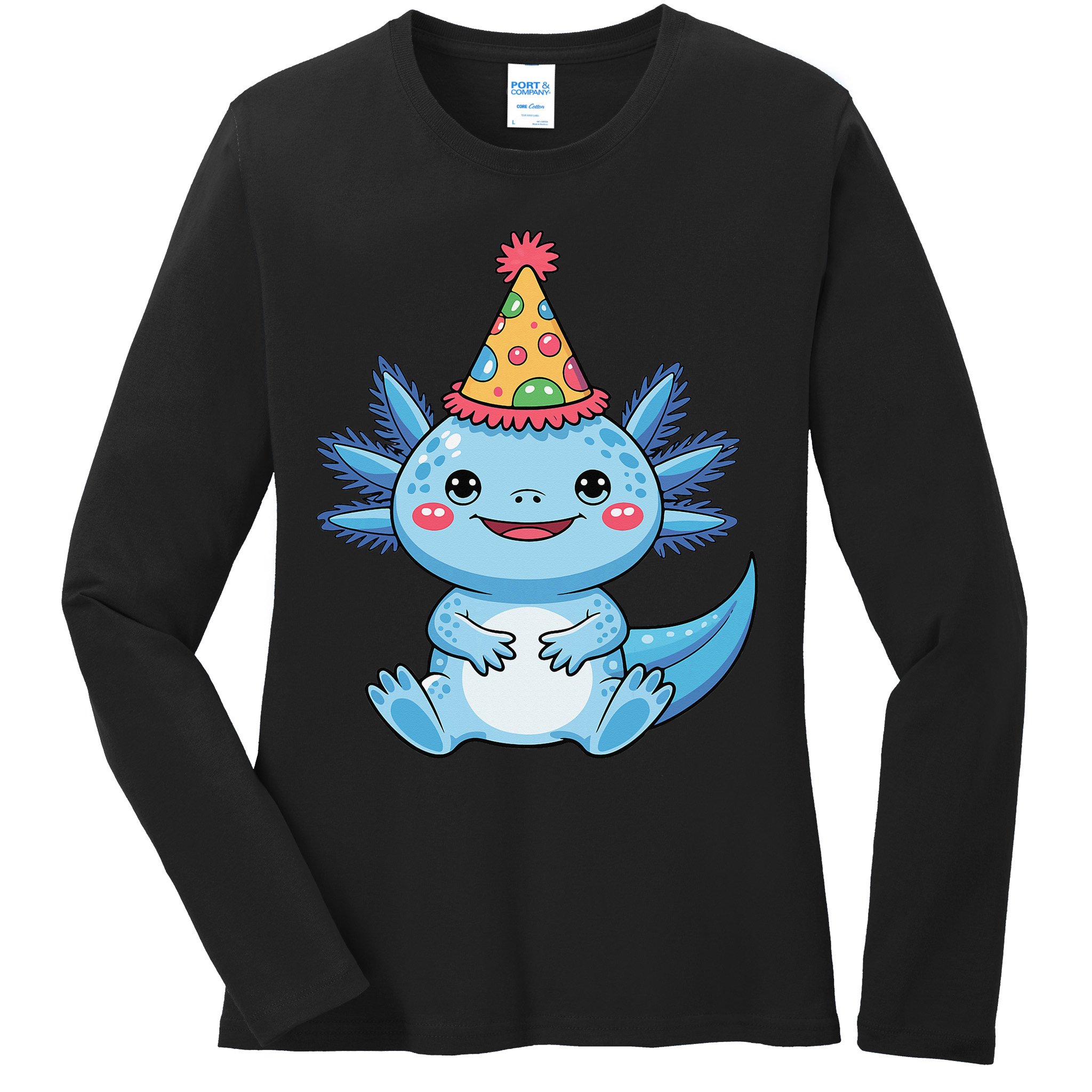 Birthday Axolotl Party Gift Ladies Long Sleeve Shirt