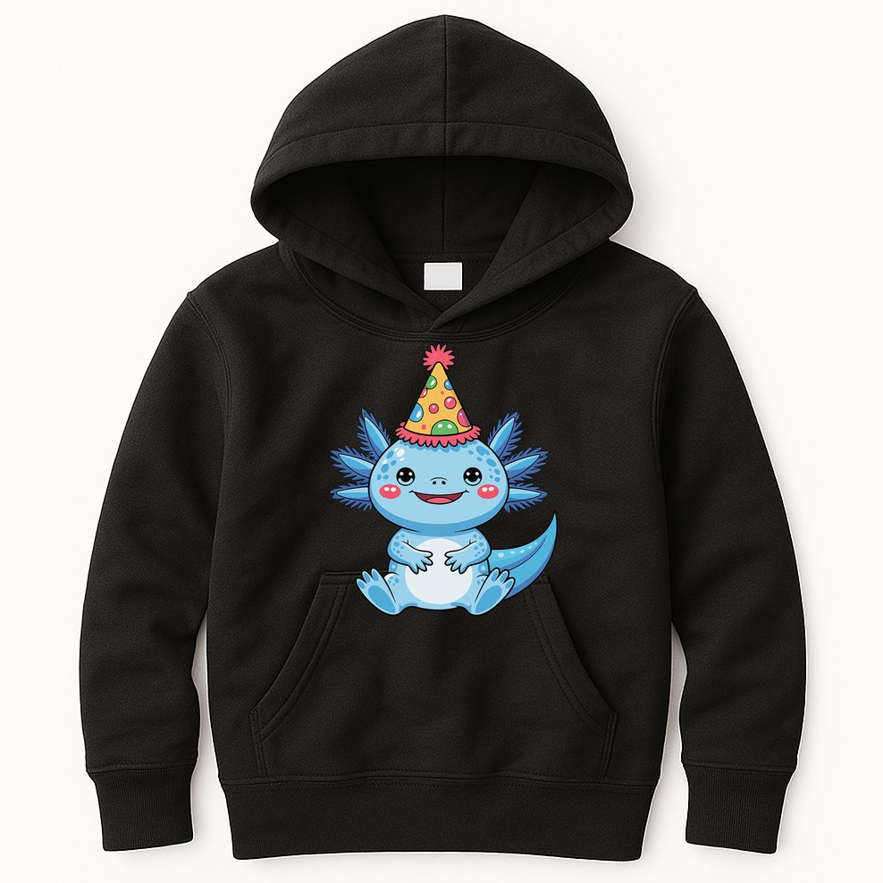 Birthday Axolotl Party Gift Kids Hoodie