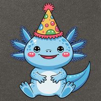 Birthday Axolotl Party Gift Cotton Canvas Backpack