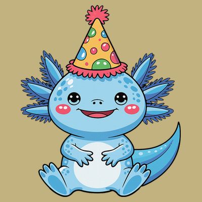 Birthday Axolotl Party Gift T-Shirt