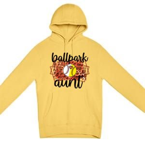 Ballpark Aunt Proud Baseball Softball Player Auntie Gift Premium Pullover Hoodie