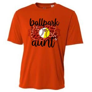 Ballpark Aunt Proud Baseball Softball Player Auntie Gift Cooling Performance Crew T-Shirt