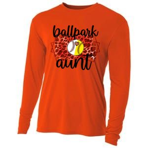 Ballpark Aunt Proud Baseball Softball Player Auntie Gift Cooling Performance Long Sleeve Crew