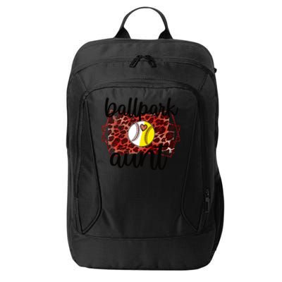 Ballpark Aunt Proud Baseball Softball Player Auntie Gift City Backpack