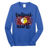 Ballpark Aunt Proud Baseball Softball Player Auntie Gift Long Sleeve Shirt