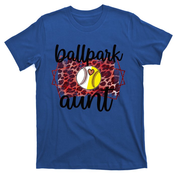 Ballpark Aunt Proud Baseball Softball Player Auntie Gift T-Shirt