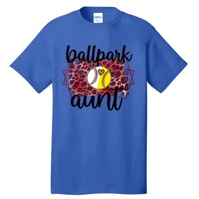 Ballpark Aunt Proud Baseball Softball Player Auntie Gift Tall T-Shirt