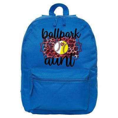 Ballpark Aunt Proud Baseball Softball Player Auntie Gift 16 in Basic Backpack