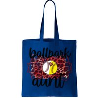 Ballpark Aunt Proud Baseball Softball Player Auntie Gift Tote Bag