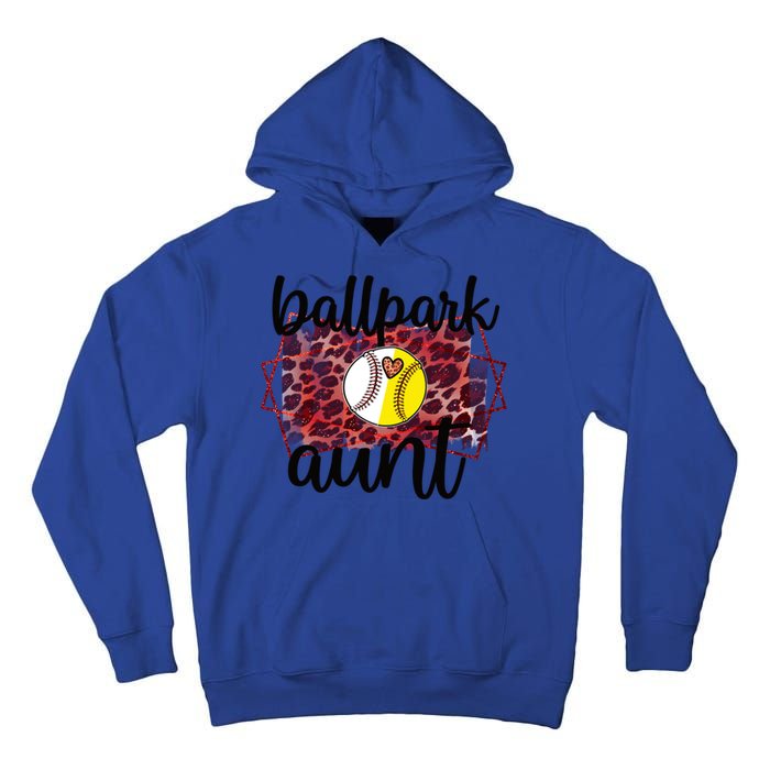 Ballpark Aunt Proud Baseball Softball Player Auntie Gift Tall Hoodie