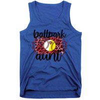 Ballpark Aunt Proud Baseball Softball Player Auntie Gift Tank Top