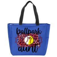 Ballpark Aunt Proud Baseball Softball Player Auntie Gift Zip Tote Bag