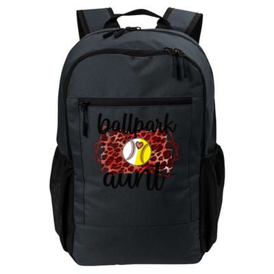 Ballpark Aunt Proud Baseball Softball Player Auntie Gift Daily Commute Backpack