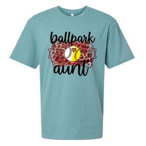 Ballpark Aunt Proud Baseball Softball Player Auntie Gift Sueded Cloud Jersey T-Shirt