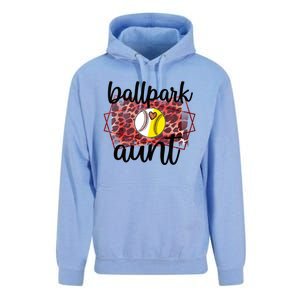 Ballpark Aunt Proud Baseball Softball Player Auntie Gift Unisex Surf Hoodie