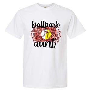 Ballpark Aunt Proud Baseball Softball Player Auntie Gift Garment-Dyed Heavyweight T-Shirt