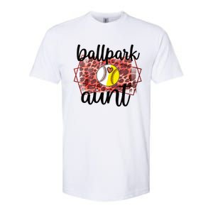 Ballpark Aunt Proud Baseball Softball Player Auntie Gift Softstyle CVC T-Shirt