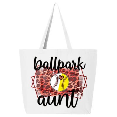 Ballpark Aunt Proud Baseball Softball Player Auntie Gift 25L Jumbo Tote