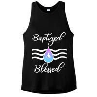 Baptized And Blessed  Ladies PosiCharge Tri-Blend Wicking Tank