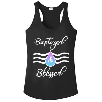 Baptized And Blessed  Ladies PosiCharge Competitor Racerback Tank