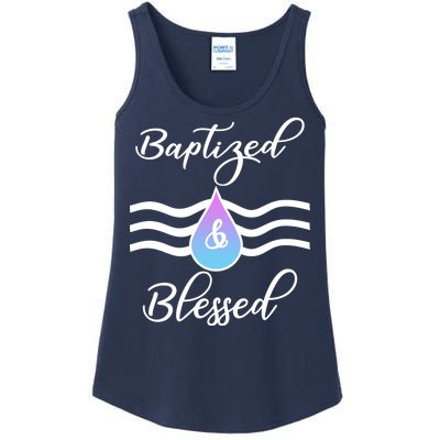 Baptized And Blessed  Ladies Essential Tank