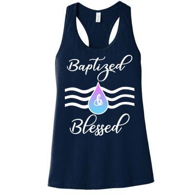 Baptized And Blessed  Women's Racerback Tank