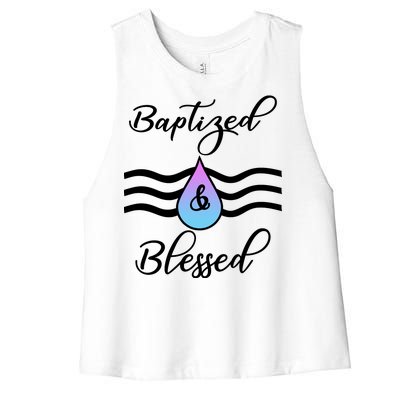 Baptized And Blessed  Women's Racerback Cropped Tank