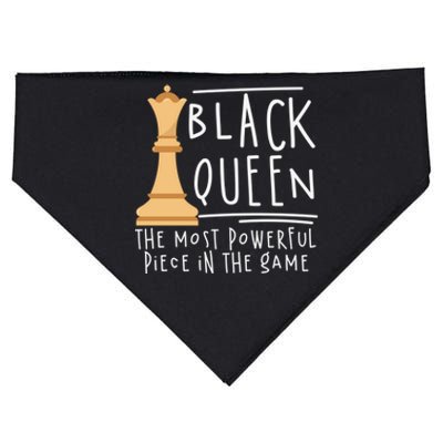 Black African Queen The Most Powerfull Piece Melanin Cool Gift USA-Made Doggie Bandana