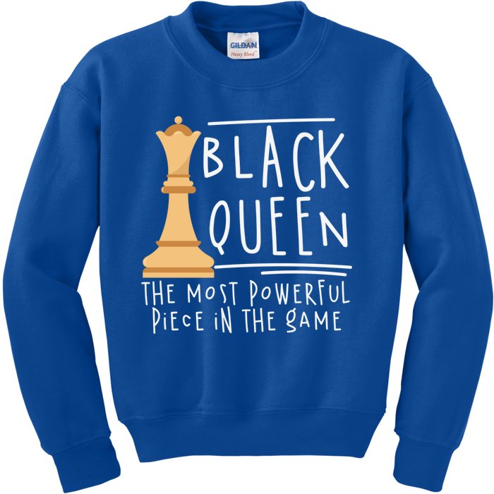 Black African Queen The Most Powerfull Piece Melanin Gift Kids Sweatshirt