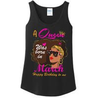 Birthday A Queen Was Born In March Black Wo Gifts Ladies Essential Tank