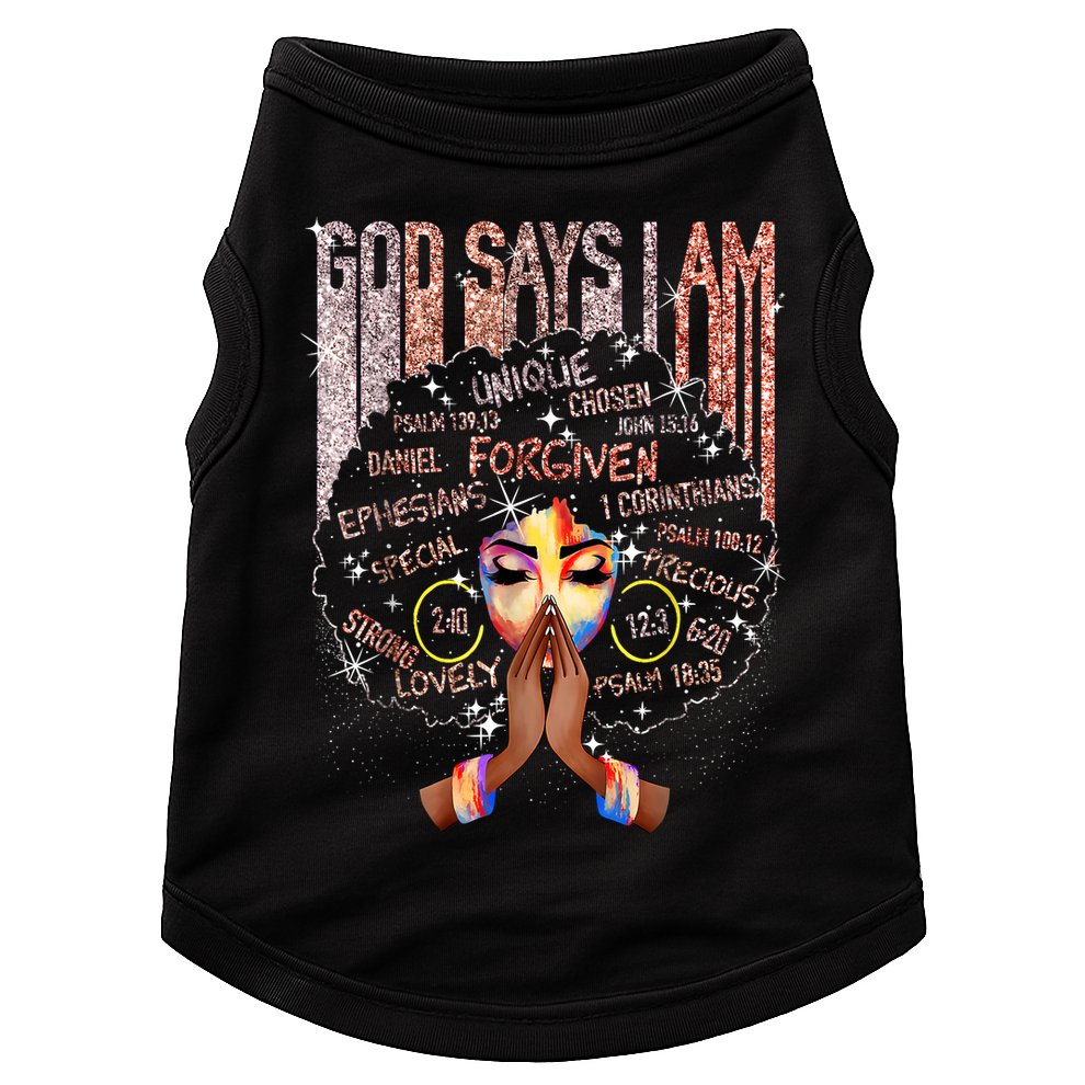 Black Afro Queen Melanin Dripping African Womens Juneteenth Doggie Tank
