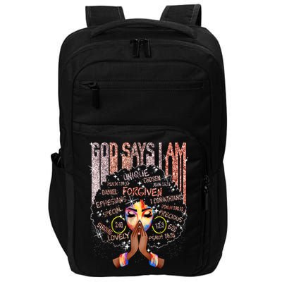 Black Afro Queen Melanin Dripping African Womens Juneteenth Impact Tech Backpack