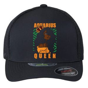 Bday Aquarius Queen Gift Flexfit Unipanel Trucker Cap