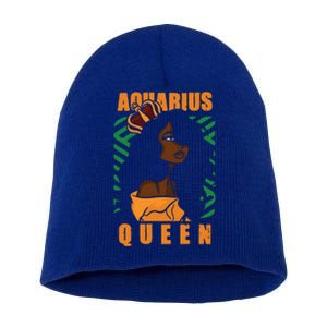 Bday Aquarius Queen Gift Short Acrylic Beanie