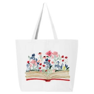 Bookworm Avid Reader Flowers Literature Meaningful Gift Book Reading Cool Gift 25L Jumbo Tote