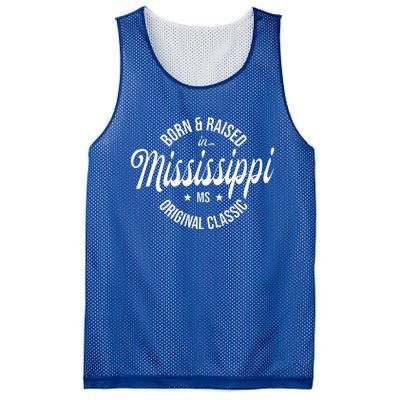 Born And Raised In Mississippi Mesh Reversible Basketball Jersey Tank