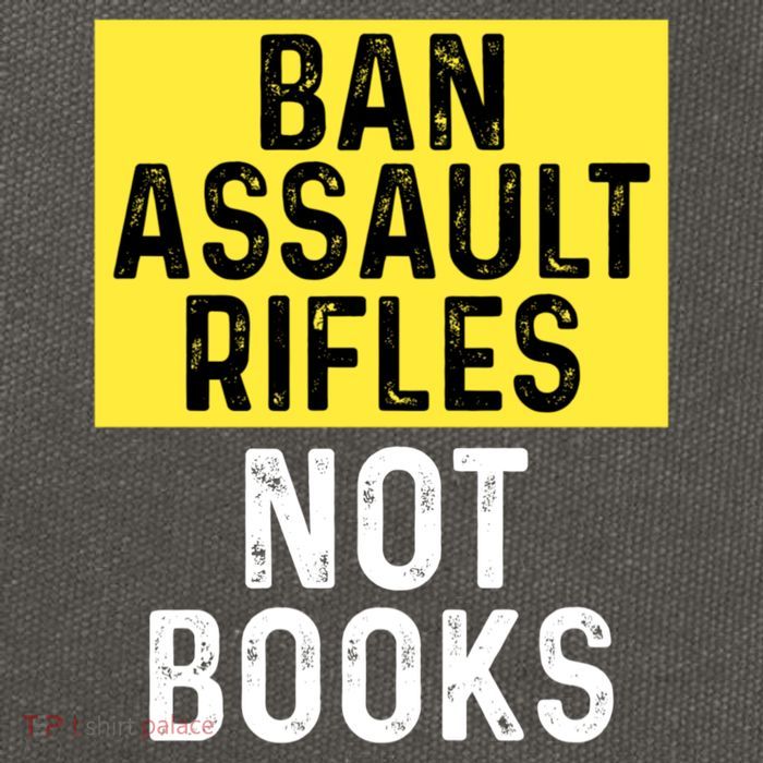 Ban Assault Rifles Not Books Cotton Canvas Backpack