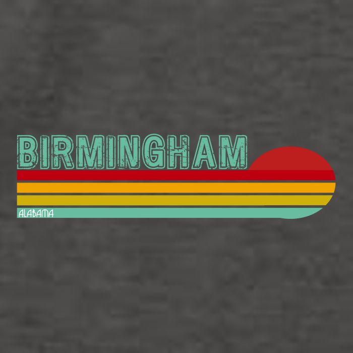 Birmingham Alabama Retro Sunset Vector Backpack