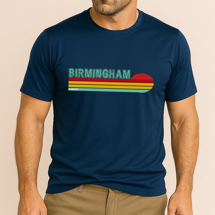 Birmingham Alabama Retro Sunset Performance Shirt
