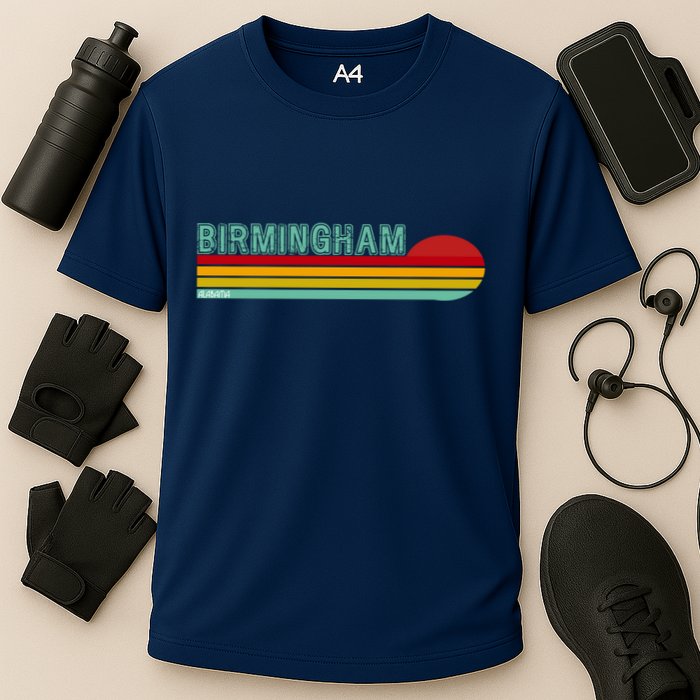 Birmingham Alabama Retro Sunset Performance Shirt